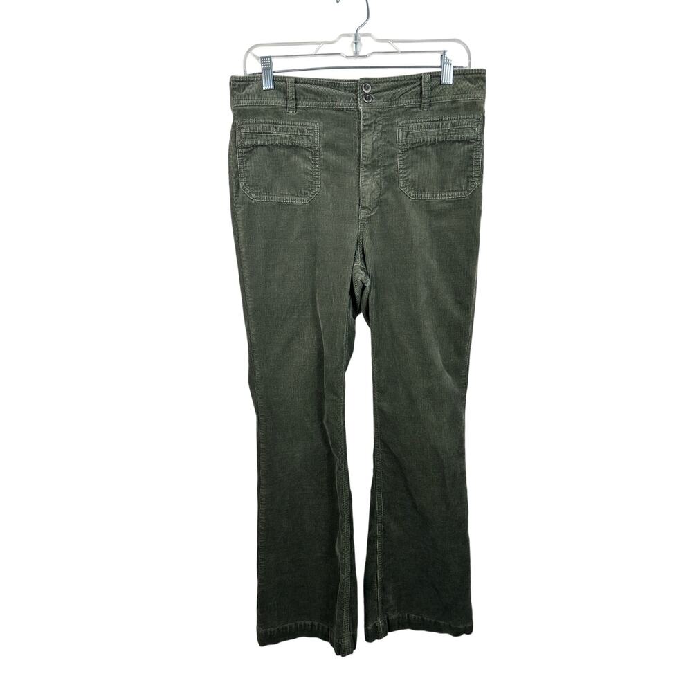 Pilcro Trouser Bootcut Women 30/10 Green‎ Good Corduroy Y2K Anthro Pants